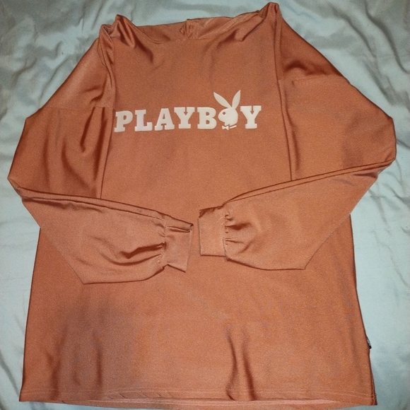 Playboy hoodie:pink, size Med, spandex & nylon - Picture 9 of 10